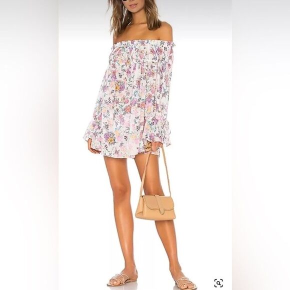 Tularosa Revolve Floral Off-Shoulder Mini Dress Size XS NWT - Picture 2 of 7
